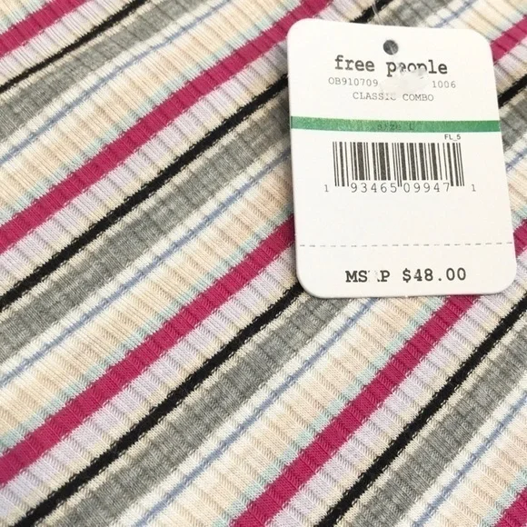 Free People Put a Stripe on It Thong Bodysuit. S, L - Picture 7 of 8